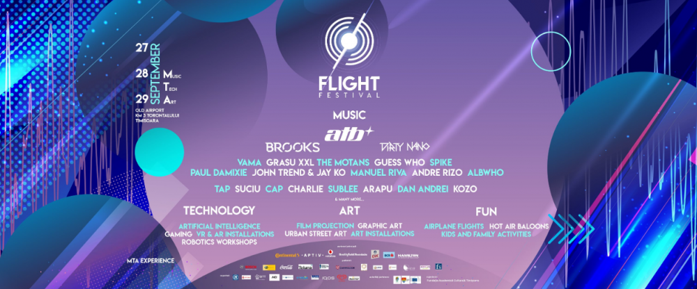 Muzica, arta și distracția se îmbină cu inovația și tehnologia la FLIGHT Festival!